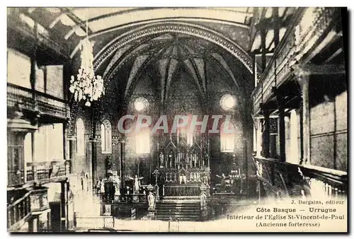 Ansichtskarte AK Urrugne Interieur de L Eglise St Vincent De Paul