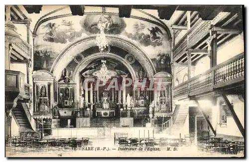 Cartes postales Sare Interieur de L Eglise