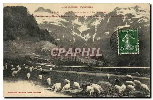 Cartes postales Haute VAllee d Aspe Le Somport Le plateau de la maison cantonniere avant la montee des lacets du