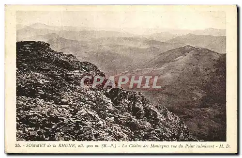 Ansichtskarte AK Sommet De La Rhune La Chaine Des Montagnes Vue Du point culminant