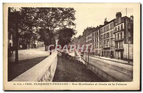 Cartes postales Clermont Ferrand Rue Montlosier Et Glacis De La Poterne