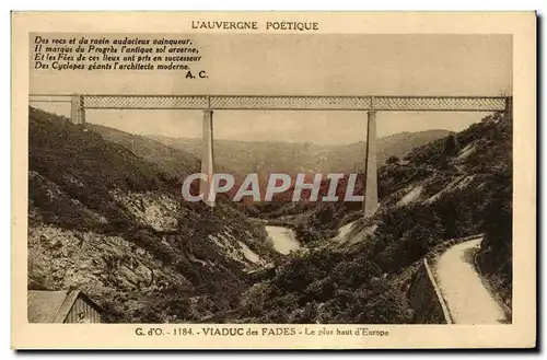 Ansichtskarte AK L Auvergne Viaduc des Fades Le Plus Baut D Europe