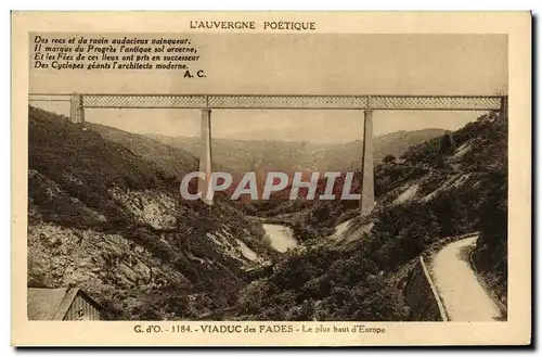 Cartes postales L Auvergne Viaduc des Fades Le Plus Baut D Europe