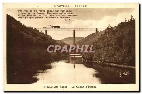 Ansichtskarte AK L Auvergne Viaduc des Fades Le Geant D Europe