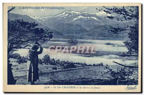 Ansichtskarte AK Le Lac Chambon Et Le Chaine Du Sancy