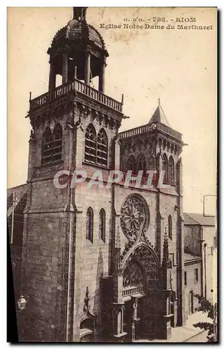 Ansichtskarte AK Riom Eglise Notre Dame Du Marthuret