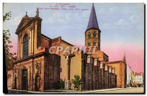 Cartes postales Riom Eglise Saint Amable