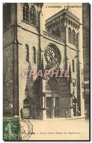 Ansichtskarte AK Riom Eglise Notre Dame Du Marthuret