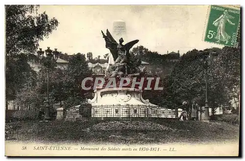 Cartes postales Saint Etienne Monument des Soldats Morts en 1870 1871 Militaria