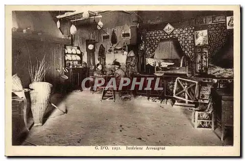 Cartes postales G d O Interieur Auvergnat Folklore