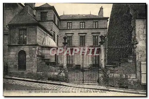 Cartes postales Mortagne Grande Rue Maison Du 16eme Siecle