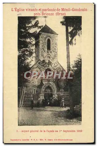 Ansichtskarte AK L Eglise Vivante Et Parlante de Menil Gondouin Pres Briouze Aspect general de la facade au 1er s