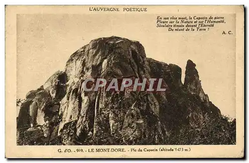 Cartes postales Le Mont Dore Pic Du Capucin