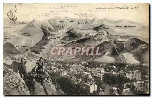 Cartes postales Panorama Du Mont Dore