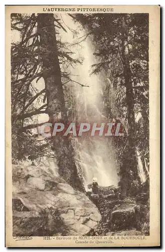 Ansichtskarte AK Le Mont Dore et De La Bourboule Cascade Du Queureilh