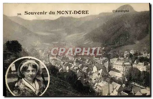 Cartes postales Souvenir Du Mont Dore Coiffe Folklore