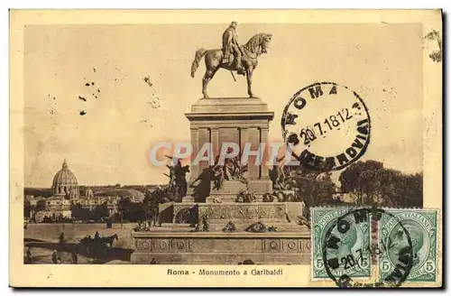 Cartes postales Roma Monumento A Garibaldi