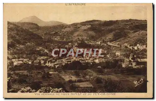 Cartes postales Royat Vue Generale Du Vieux Royat Et Du Puy De Dome