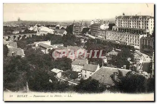 Cartes postales Royat Panorama Et Les Hotels