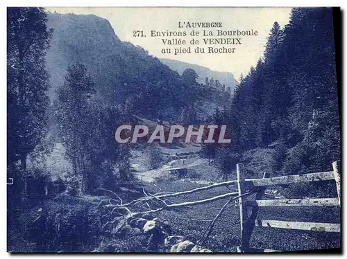 Ansichtskarte AK Environs de La Bourboule Vallee de Vendeix Au Pied Du Rocher