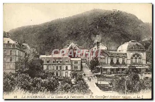 Cartes postales La Bourboule Le Casino Et Le Funiculaire