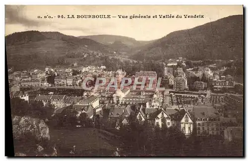 Cartes postales La Bourboule Vue Generale et Vallee du Vendeix