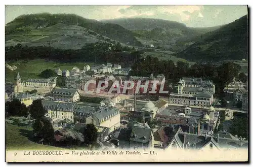 Cartes postales La Bourboule Vue Generale et la Vallee de Vendeix