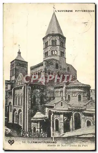 Cartes postales Clermont Ferrand Abside de Notre Dame du Port