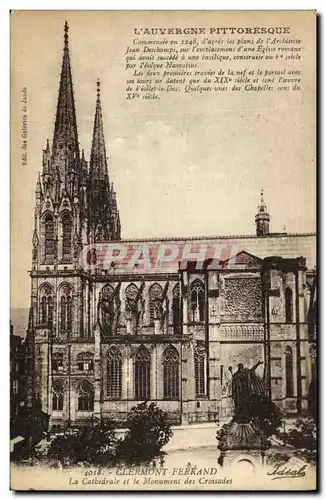 Ansichtskarte AK Clermont Ferrand La Cathedrale Et Le Monument des Croisades