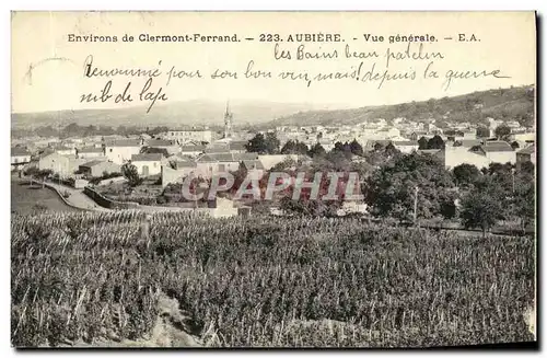 Cartes postales Environs de Clermont Ferrand Aubiere Vue Generale