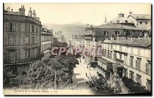 Cartes postales Clermont Ferrand Boulevard Desaix Theatre et Puy de Dome