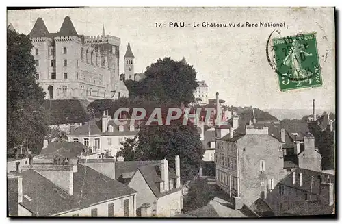 Cartes postales Pau Le Chateau Vu Du Parc National