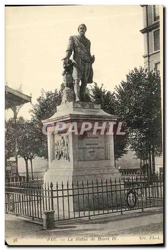 Cartes postales Pau La Statue De Henri IV