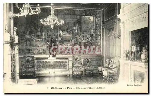 Ansichtskarte AK Chateau De Pau Chambre D Henri D Albert