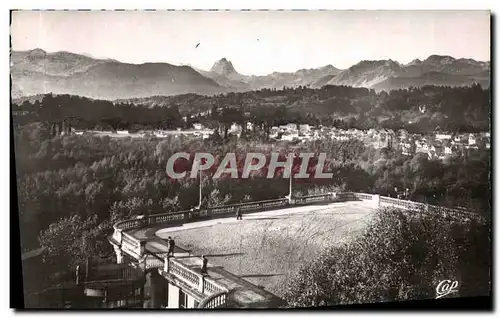 Moderne Karte Pau L Esplande Et La Chaine Des Pyrenees