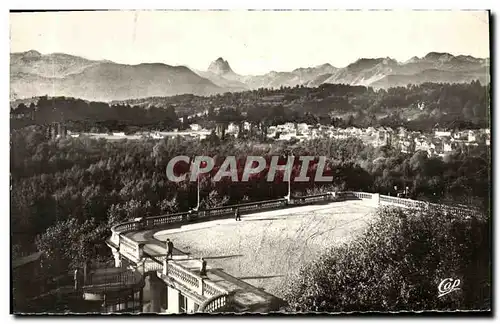 Moderne Karte Pau L Esplande Et La Chaine Des Pyrenees