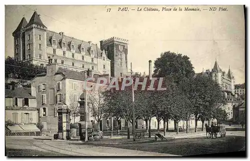 Cartes postales Pau Le Chateau Place De La Monnaie