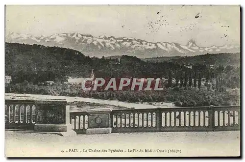 Ansichtskarte AK Pau Le Chateau des Pyrenees Le Pic Du Midi D Ossau