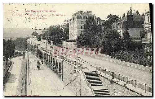 Cartes postales Pau Avenon Leon Say Et Boulevard Des Pyrenees