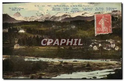 Cartes postales Pau Le Fond D Ossau Vue De La Place Royale