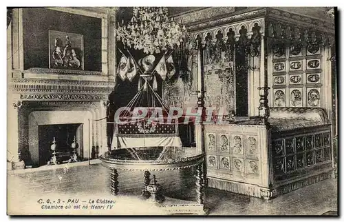 Cartes postales Pau Le Chateau Chambre Ou Est Ne Henri IV