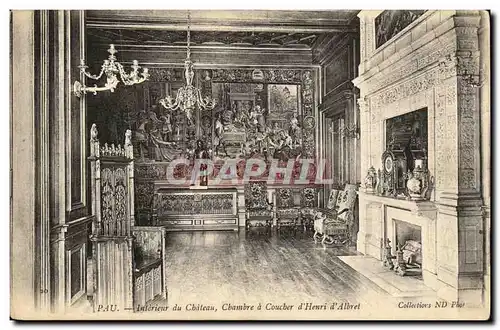 Cartes postales Pau Interieur du Chateau Chambre a coucher d Henri Albret