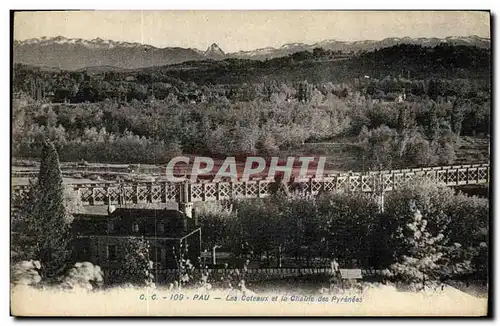 Cartes postales Pau Les Coteaux Et La Chaine des Pyrenees