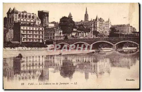 Cartes postales Pau Le Chateau Vu De Jurancon