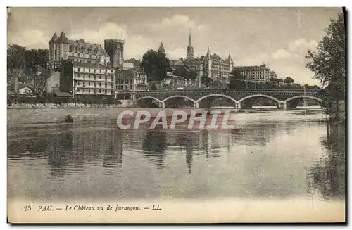 Cartes postales Pau Le Chateau Vu De Jurancon