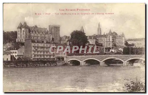 Cartes postales Pau Vue Generale Sur Le Chateau Et L Hotel Gassion