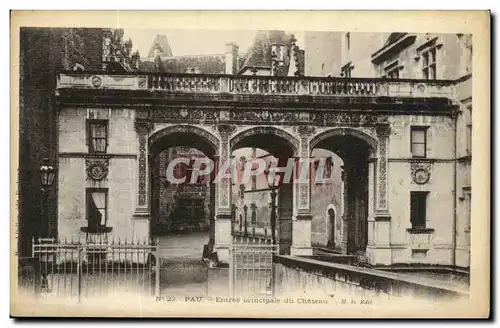 Cartes postales Pau Entree Princiale du Chateau