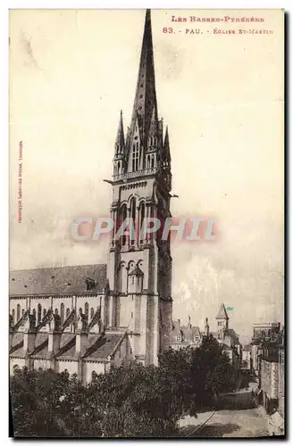 Cartes postales Pau Eglise St martin