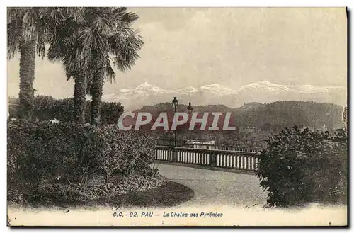 Cartes postales Pau La Chaine Des Pyrenees