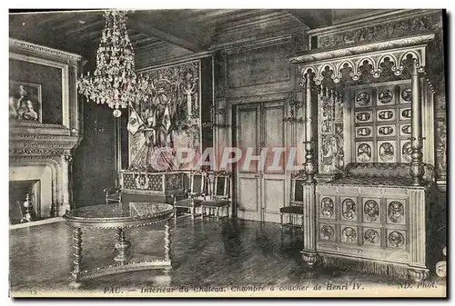 Cartes postales Pau Interieur Du Chateau Chambre A Coucher De Henri IV